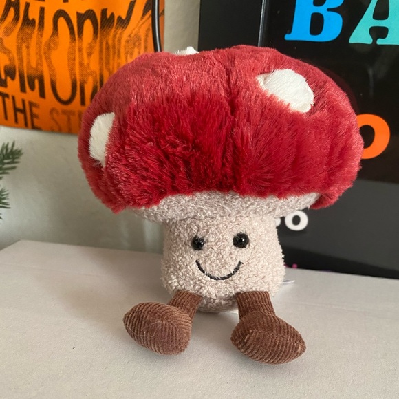Jellycat Mushroom Amuseables Mushroom Bag Charm Key Chain Rare & Retired - Picture 6 of 15